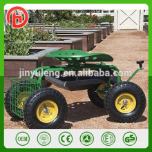 Amortisseur d&#39;efficacité Garden move siège de travail roulant hauteur réglable Absorption des chocs chariot de siège de tracteur de jardin